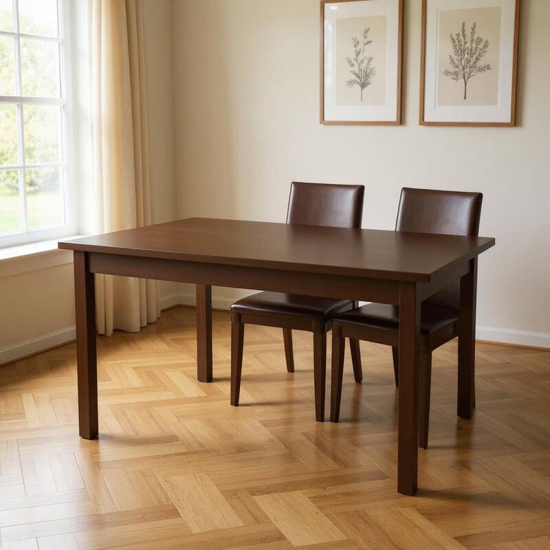 HomeRoots 48" Coffee Solid Wood Dining Table - 48.00 in. x 30.00 in. x 27.00 in. - Coffee - 48.00 in. x 30.00 in.  x 27.00 in.