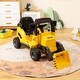 preview thumbnail 2 of 4, 12V Kids Ride On Construction Tractor with Electric Adjustable Bucket-Yellow - 48" x 22" x 25"