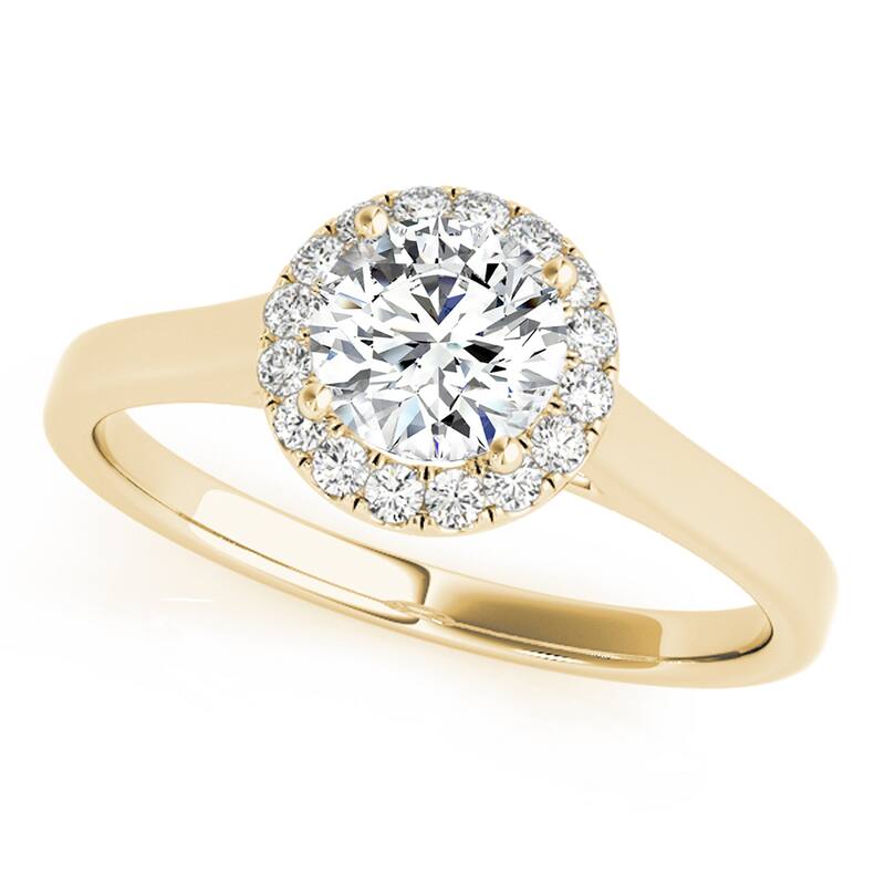 Auriya 14k-Yellow Gold Lab Grown Round Diamond Halo Engagement Ring 0.50 to 5.00 ct. tw. (F-G VS) - 5.5 - 1.50 ct. tw.