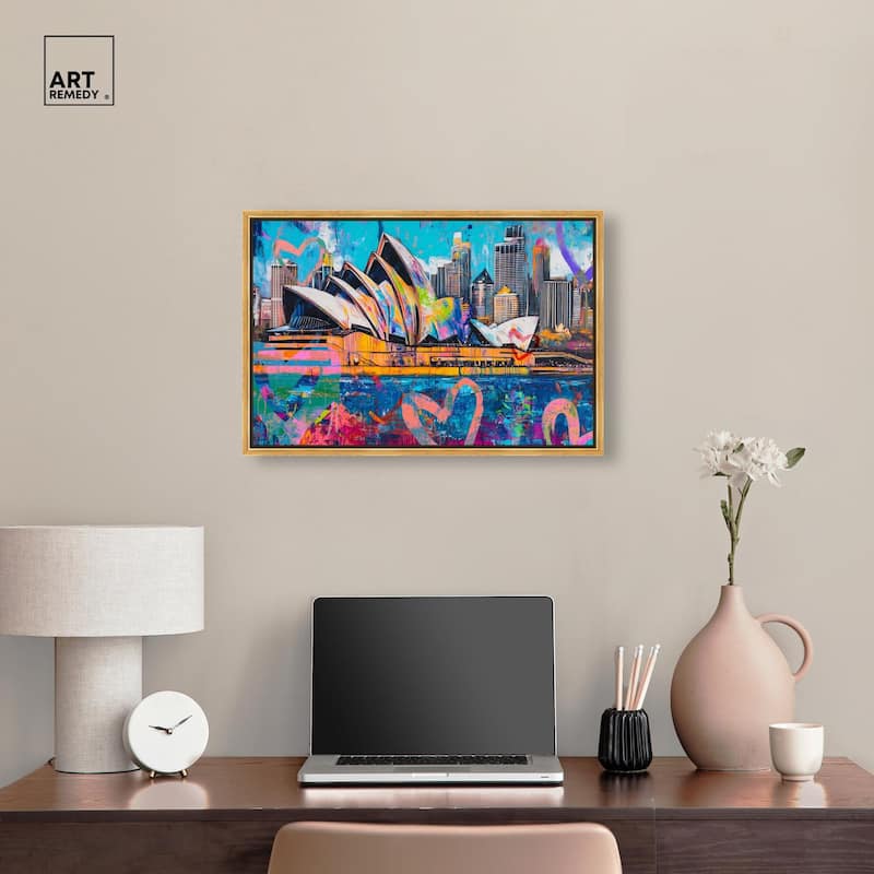 Sydney Opera Graffiti Canvas by Art Remedy