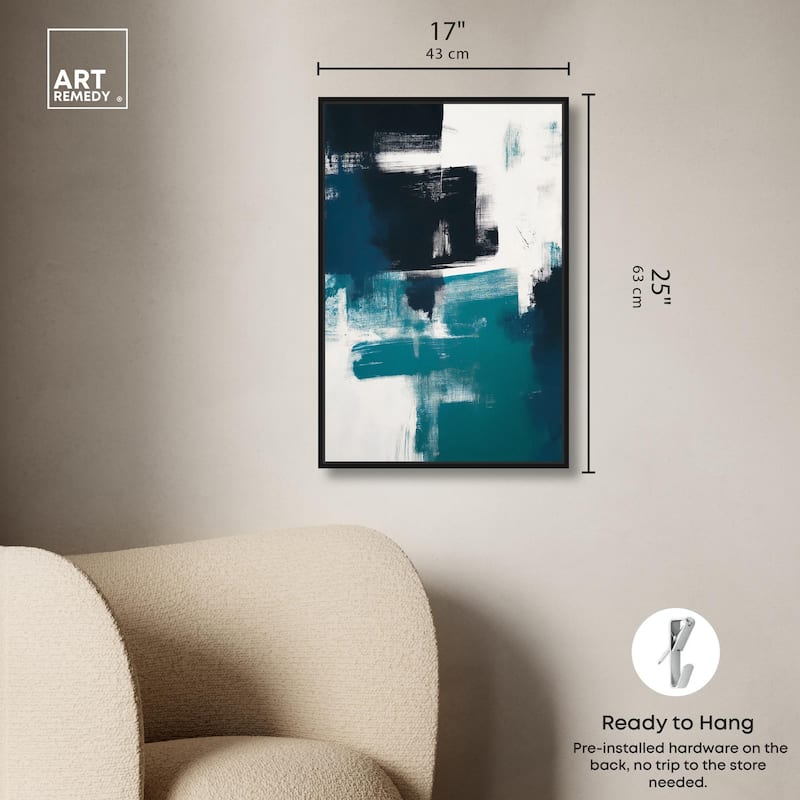 Weight of Teal II Canvas by Art Remedy