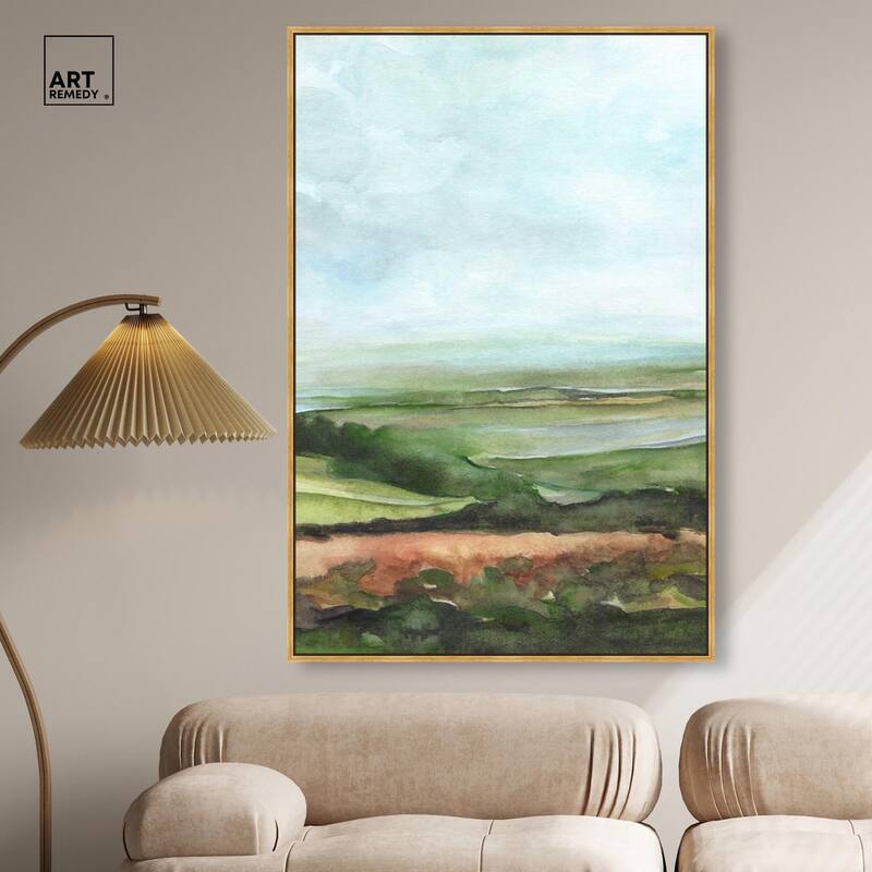 Watercolor Horizon Canvas by Art Remedy
