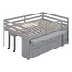 preview thumbnail 17 of 18, Full Size Loft Bed w/ Retractable Writing Desk & 4 Drawers, Wooden Loft Bed w/ Lateral Portabhite