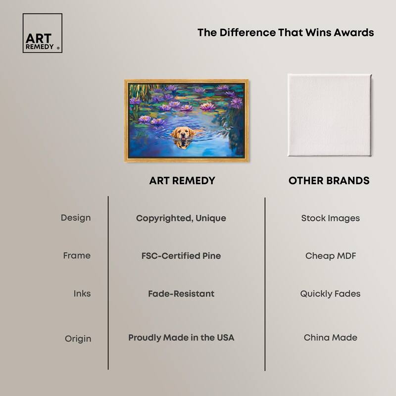 Watery Wag I Canvas by Art Remedy