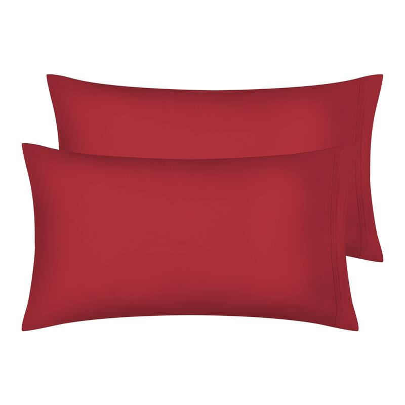 Polyester Pillow Cases Set of 2 for Hair & Skin, Cooling Pillow Covers