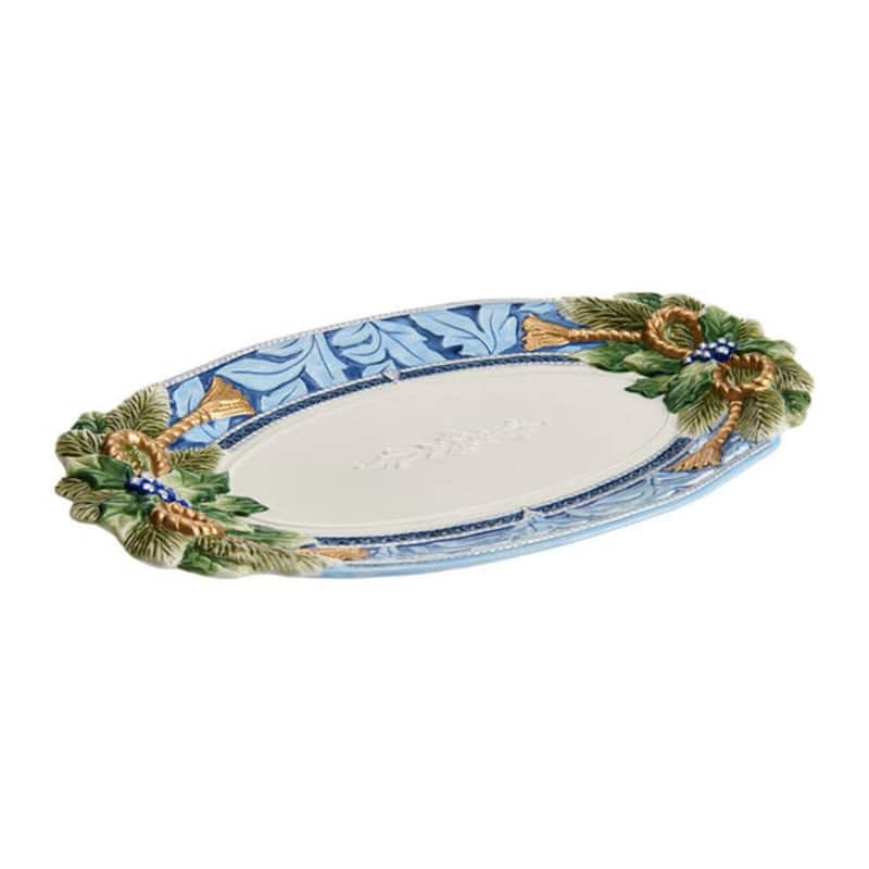 Fitz and Floyd Holiday Home Large Platter - 17" x 10.25"