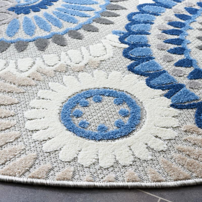 SAFAVIEH Cabana Mrinal Indoor/ Outdoor Waterproof Patio Floral Rug