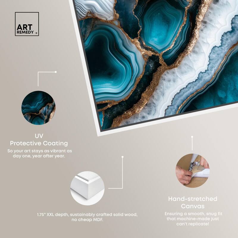 Teal Tectonic I Canvas by Art Remedy