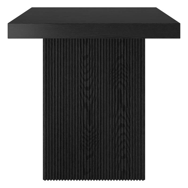 Torren 22" Wide Square Fluted Side Table - 22" Wide