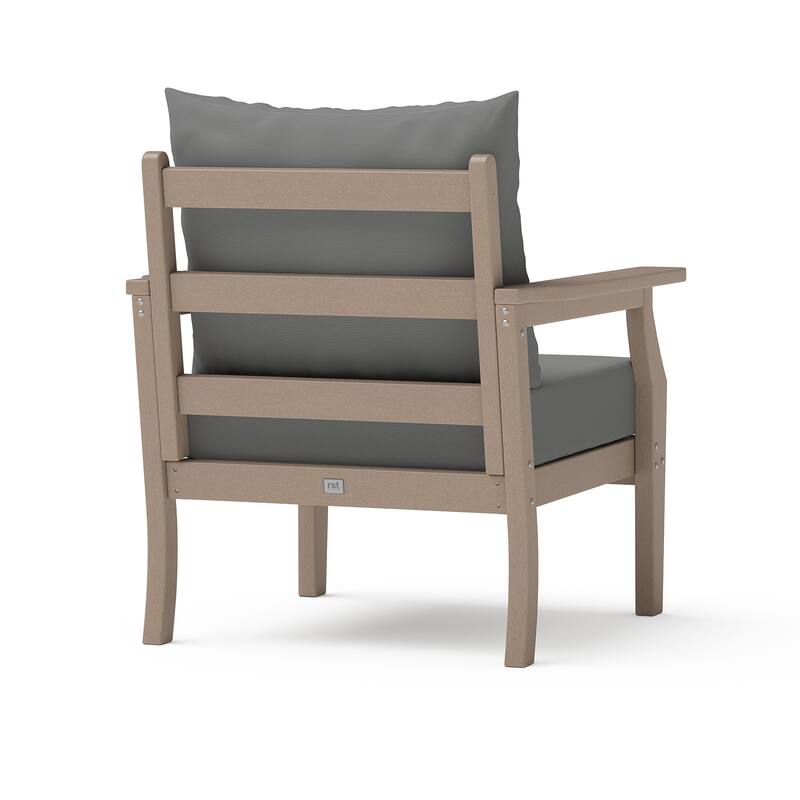 Kamas Outdoor Patio Club Chair - Tan Frame