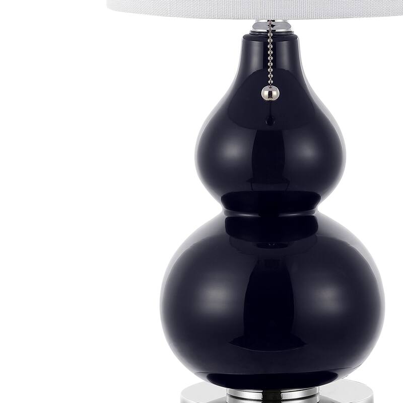 Horizon 22" Classic Vintage Glass LED Table Lamp with USB Charging Port, (Set of 2) by JONATHAN Y