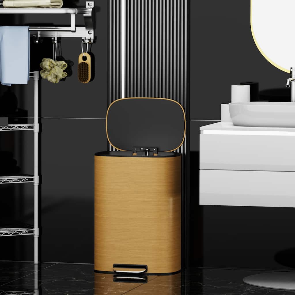 13 Gallon 50L Kitchen Foot Pedal Operated Soft Close Trash Can