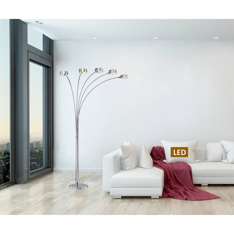 Artiva USA 88" LED Arched Floor Lamp with Dimmer, chrome - 88