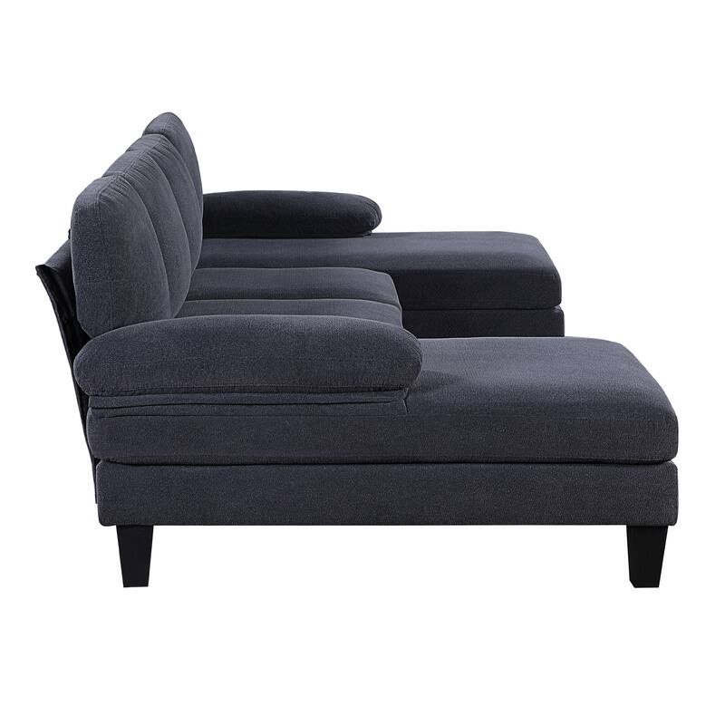 MERAX 6-Seat U-Shaped Sofa with Double Chaise