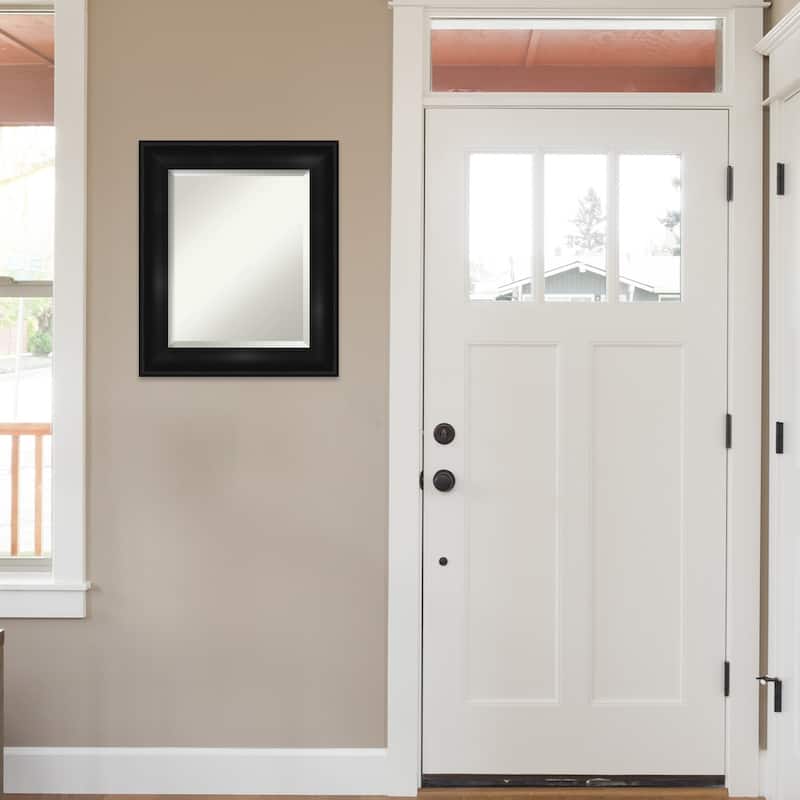 Beveled Wall Mirror - Grand Black Frame - Grand Black