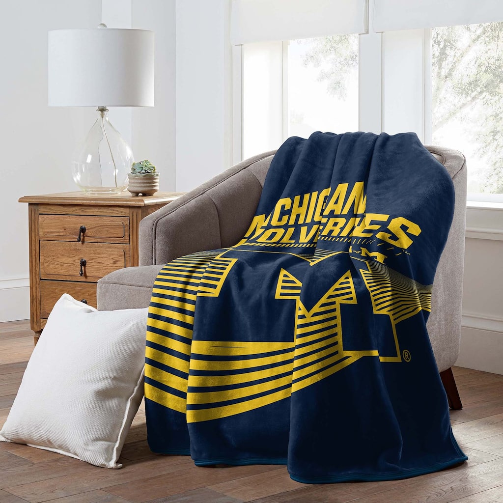 NCAA Michigan Wolverines 60" x 80" Raschel Throw Blanket