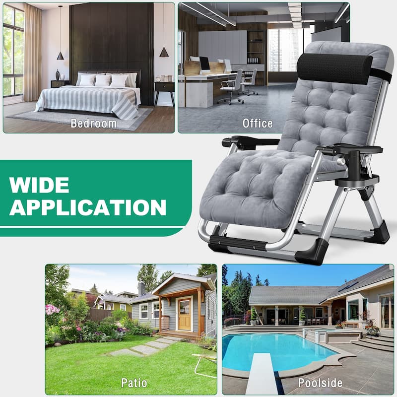 DoCred Zero Gravity Chair, Folding Adjustable Patio Lounge Chair