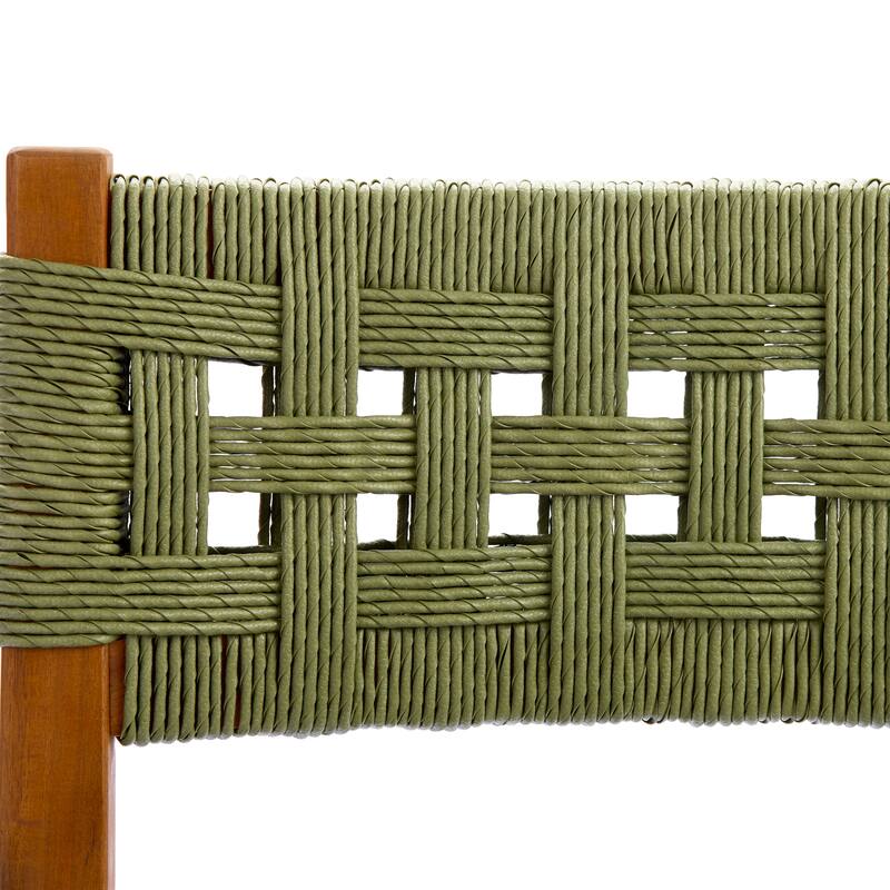 Christopher Knight Home - Acacia Wood Outdoor Patio Dining Chairs with Wicker (Set of 2)