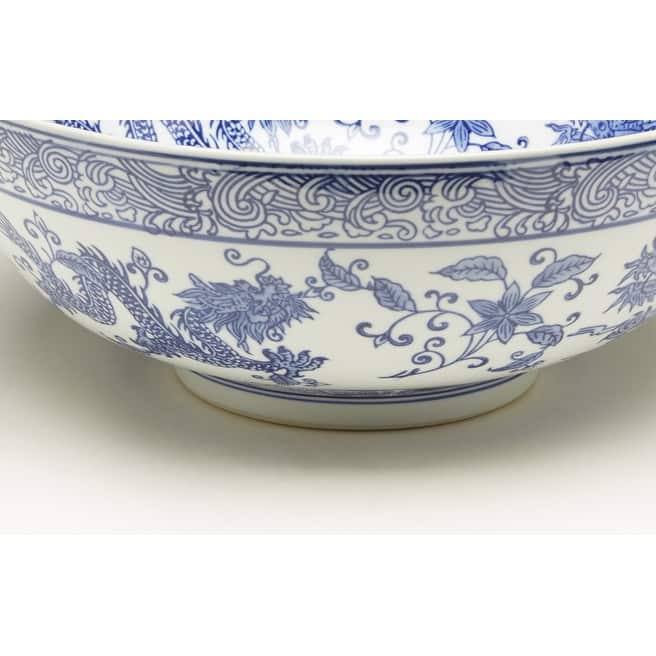 Aa Importing 59816 Blue And White Bowl - 5.5 X 14 X 14 inches