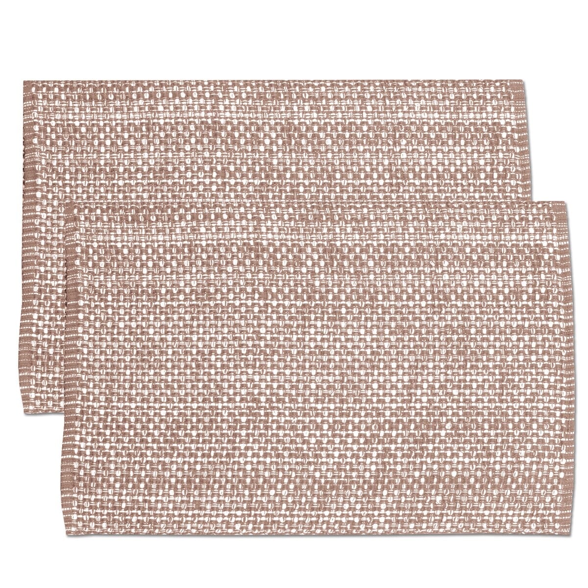 Sweet Home Collection Two Tone Cotton Woven 13x19 Placemats Taupe (Set of 2, 4, or 6)