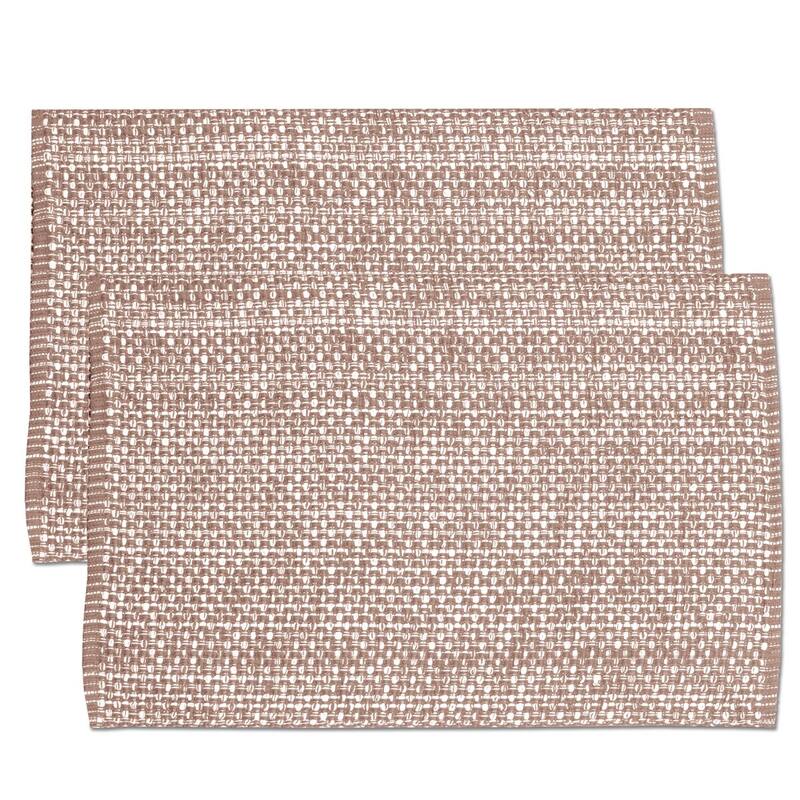 Sweet Home Collection Two Tone Cotton Woven 13x19 Placemats Taupe (Set of 2, 4, or 6)