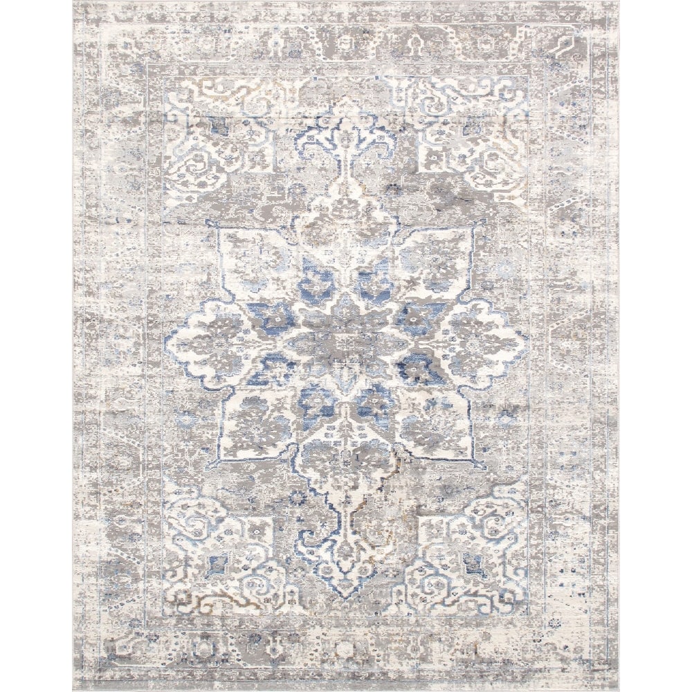 Pasargad Home Turkish Efes Design L. Grey Floral Area Rug