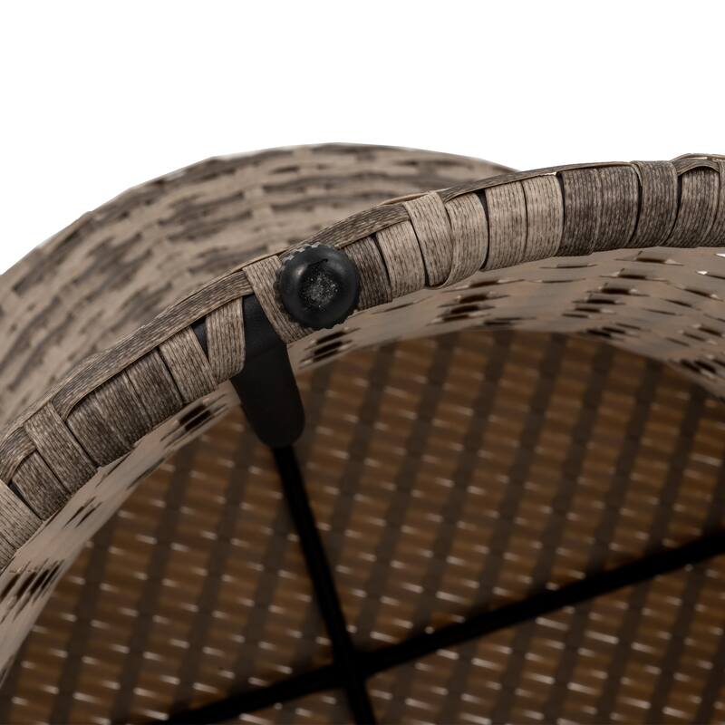 Outdoor Patio 20"Tall Round Wicker Accent Side Table
