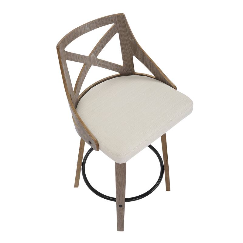 The Gray Barn Charlotte 26" Fixed-Height Counter Stool with Bent Wood Legs (Set of 2)