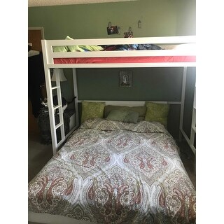 Taylor & Olive Browning White Metal Twin Size Loft Bed