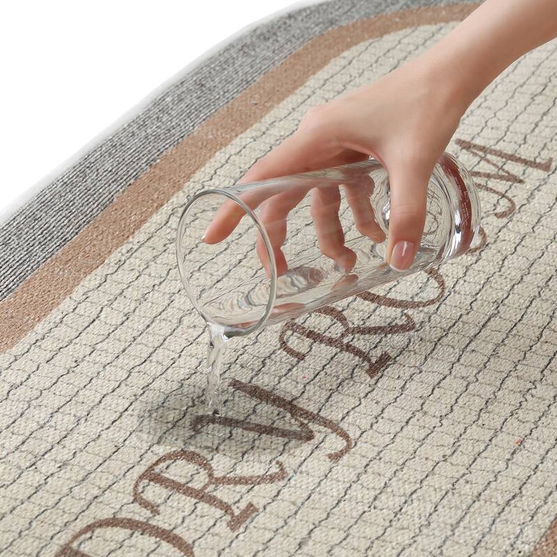 SussexHome Washable Ultra Thin Cotton Laundry Room Rug Runner - 20" x 59"