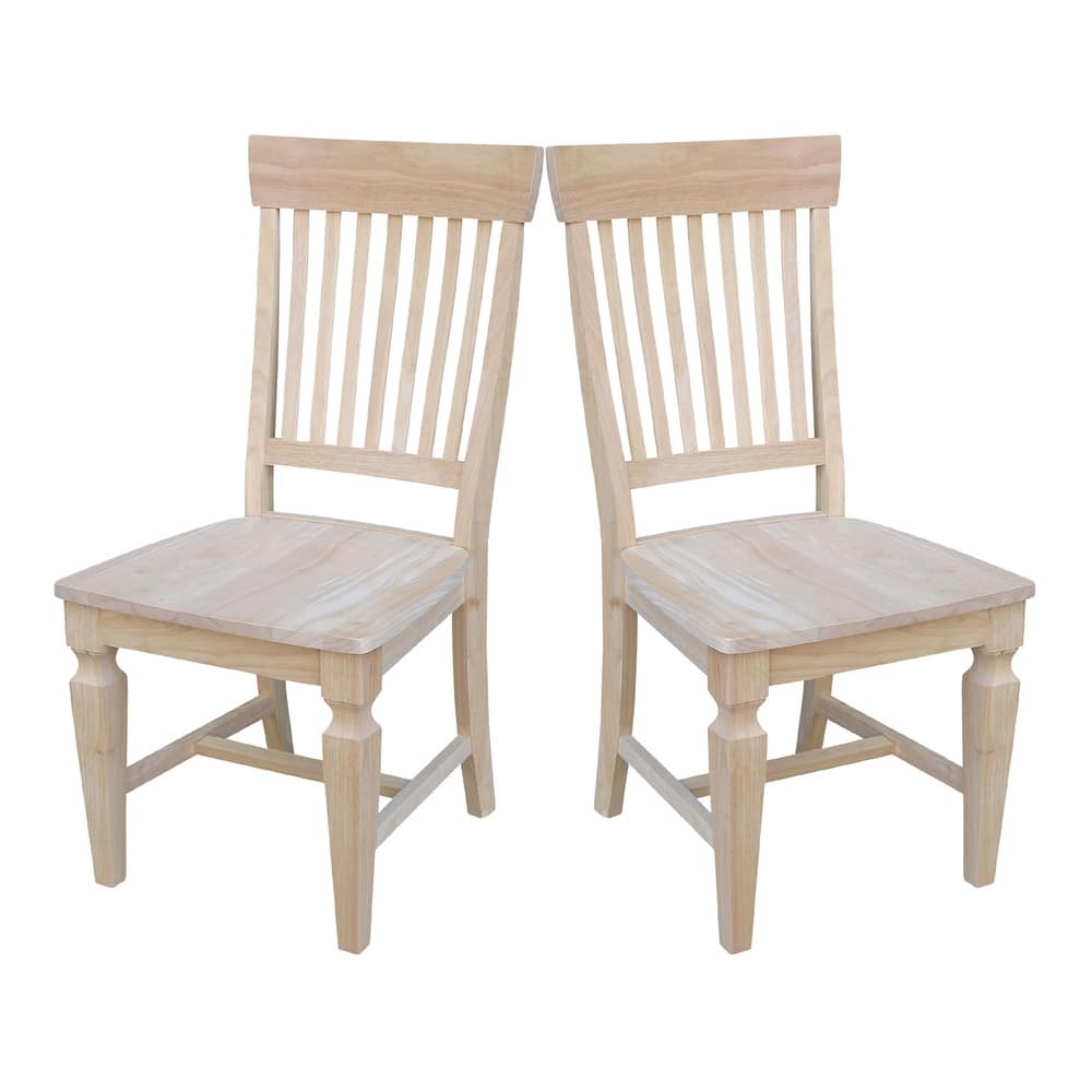 Solid Wood Vista Slat Back Dining Chairs - Set of Two