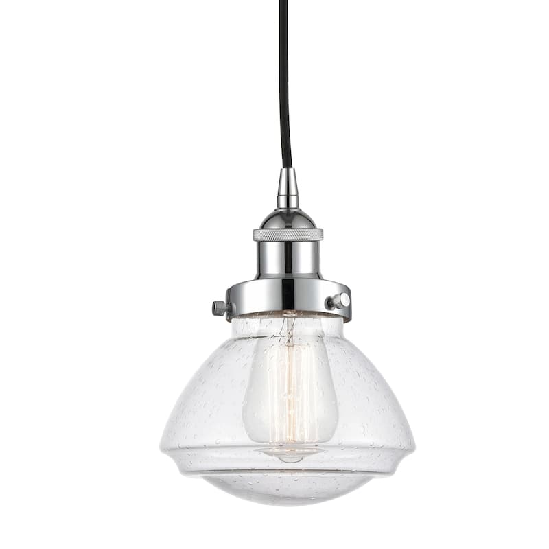 Innovations Lighting 616-1PH-9-7 Olean Pendant Olean 7" Wide Mini - Polished Chrome / Seedy