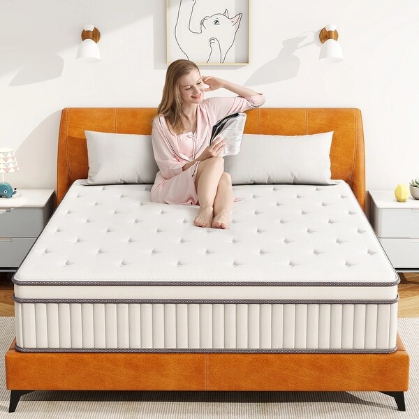Crystli Queen Medium Gel Memory Foam 12 in. Hybrid Mattress