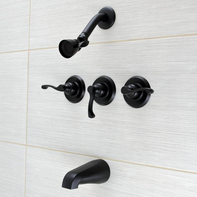 Kingston Brass Royal Three-Handle Tub and Shower Faucet