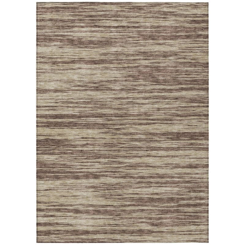HomeRoots Abstract Modern Rectangle Outdoor Rug