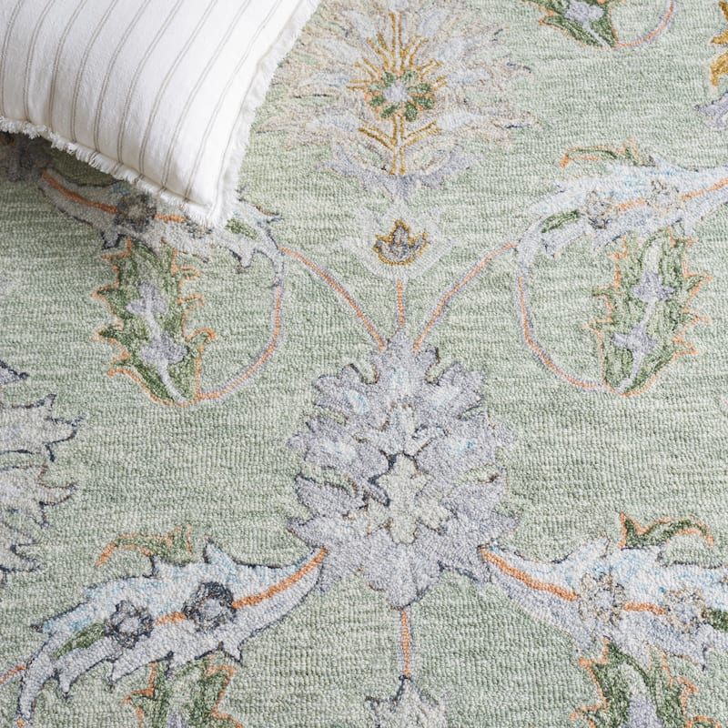 SAFAVIEH Handmade Jardin Gebkea Floral Wool Rug