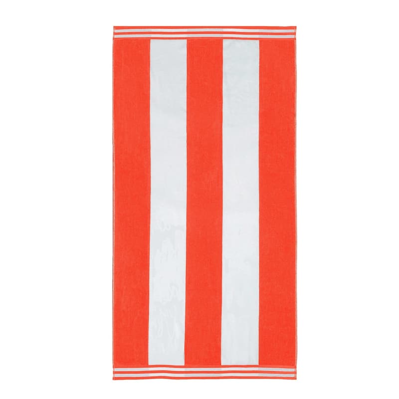Cabana Stripe Oversized Cotton Beach Towel by Superior