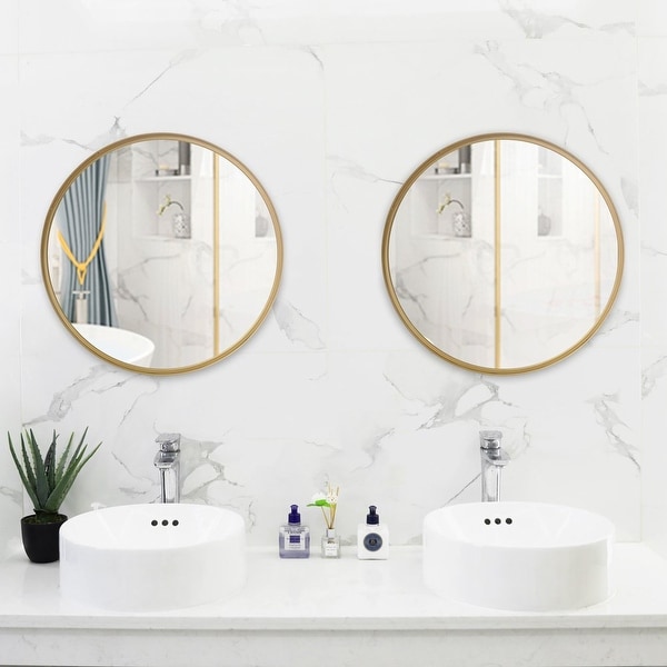 20"-30" Round Art Wall Mirror Metal Frame for Entryways Washrooms Living Rooms Decor. Opens flyout.