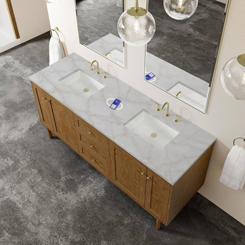 James Martin Vanities 545-V72-FVSL Laurent 72" Double Basin Poplar