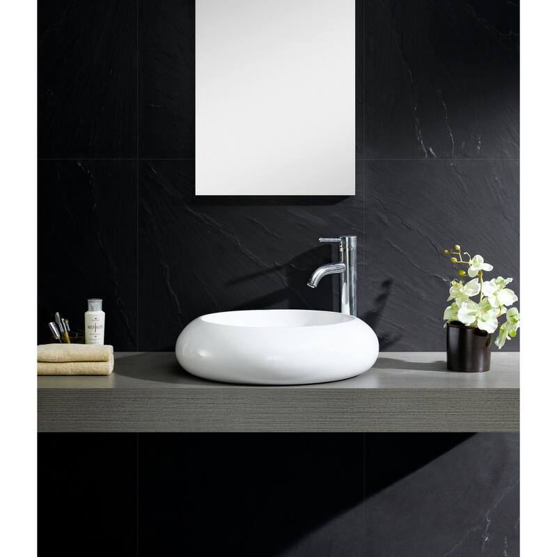 Fine Fixtures Stylish Vitreous-China White Vessel Sink