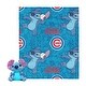 preview thumbnail 9 of 47, MLB Strike Stitch Hugger Pillow & Silk Touch Throw Blanket Set 40x50 inches - Chicago Cubs