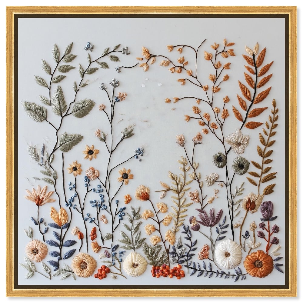 Threaded Thicket Canvas Floral by Art Remedy