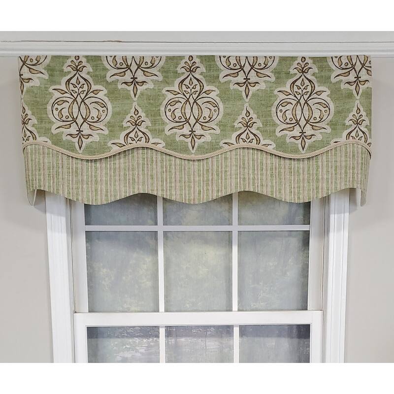 RLF Home Design Jenna Glory Window Valance - Green