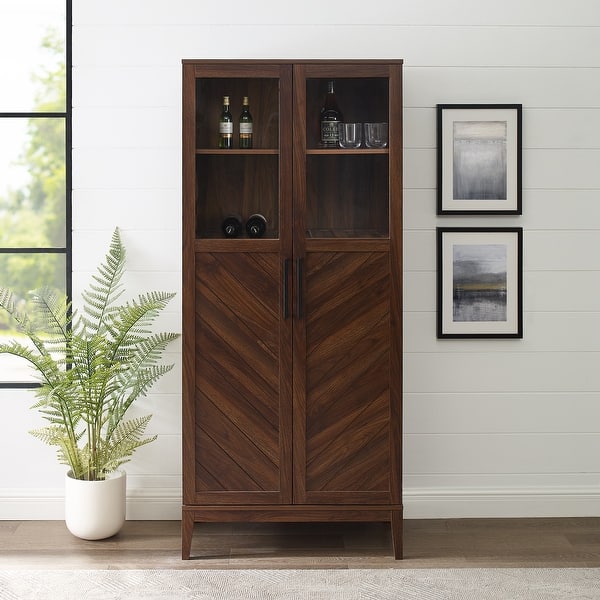 slide 2 of 16, Middlebrook 68-inch Tall Chevron Buffet Storage Cabinet