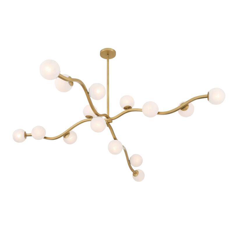 Minka Lavery 3749 Curven 16 Light 75" Long Abstract Linear Chandelier