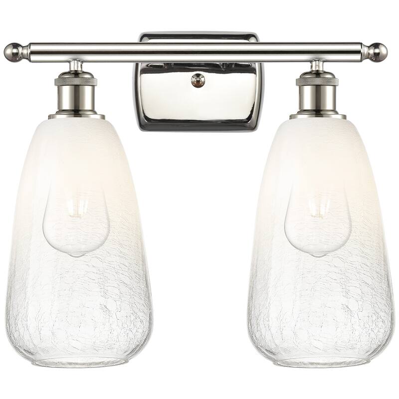 Innovations Lighting 516-2W-14-16 Brookhaven Almond Vanity Brookhaven - Polished Nickel / Opal