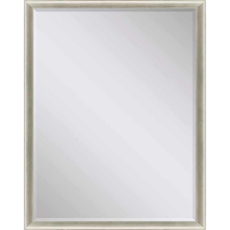 HomeRoots 44" Silver Wood Accent Mirror - 34.00 in. x 44.00 in. x 3.00 in.