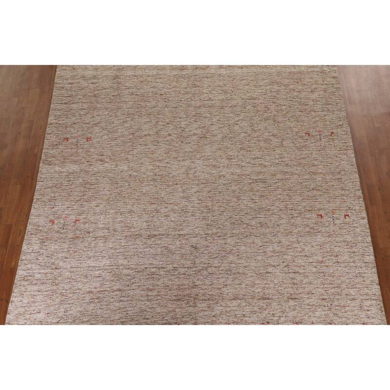Gabbeh Area Rug Handmade Living Room Wool Carpet - 8'2"x 9'11"