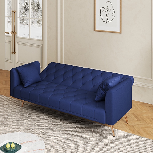 Small navy online sofa bed