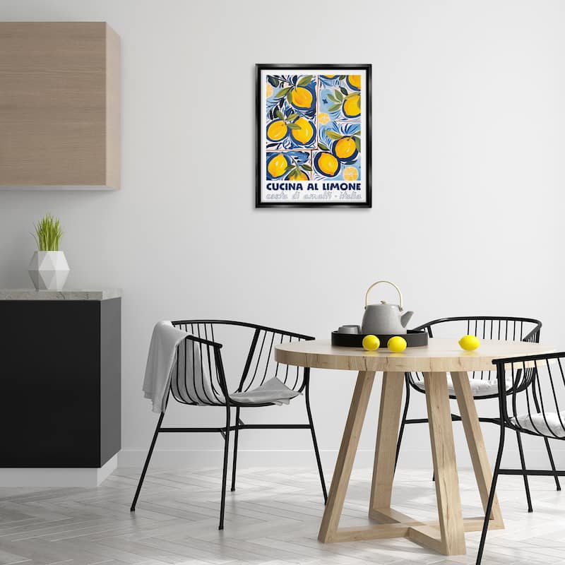 Stupell Bright Mediterranean Lemons Framed Floater Canvas Wall Art Design By Lux + Me Designs